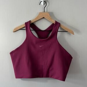 Nike Elate Dri-Fit High Neck Sports Bra Mauve Plus Size 3X